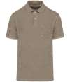 NS227 Native Spirit Terry Towel Polo Shirt Cream Coffee colour image